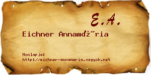 Eichner Annamária névjegykártya